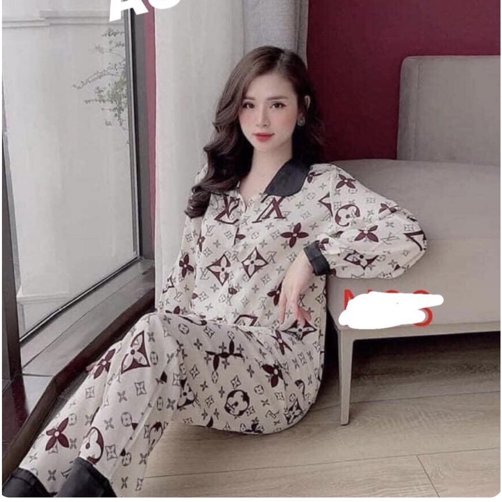 Bộ Ngủ Pijama Tay Dài Quần Dài - Bộ Mặc Nhà Chất Kate Thái Siêu Xinh -thoáng mát,mềm mịn,