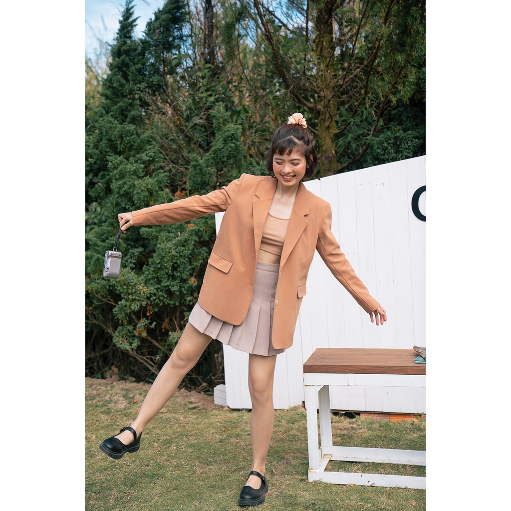 Áo blazer kaki BLAZER APRICOT | BigBuy360 - bigbuy360.vn