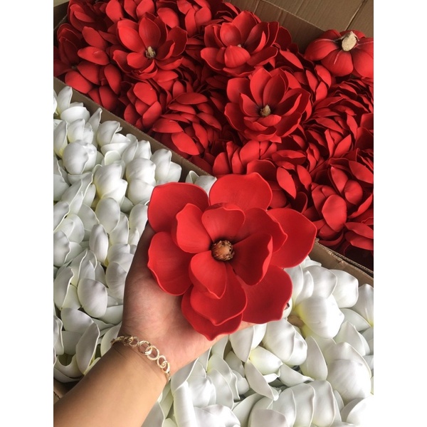 Đầu bông mộc Lan xốp _ hoa lụa trang trí