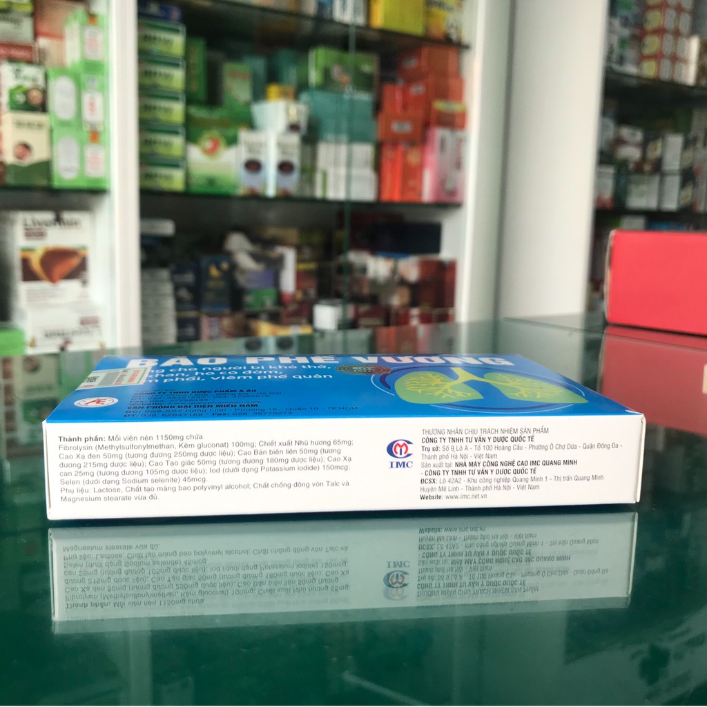 Bảo Phế Vương – Viên uống hỗ trợ giảm triệu chứng viêm phế quản (Hộp 20 viên)