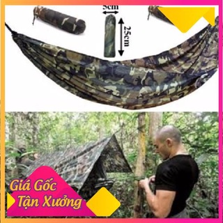 [XẢ KHO+FREE SHIP] Võng dù rằn ri xếp gọn độc lạ