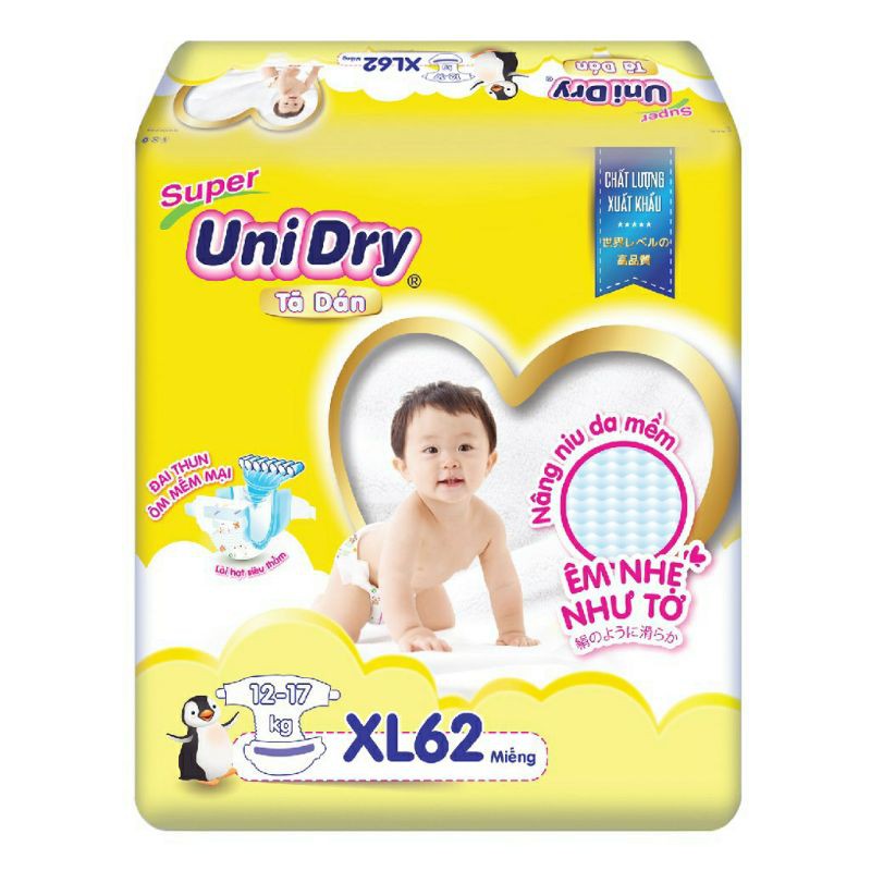 Thanh Lý Tã Dán Unidry M76/L68/XL62/M42//XL34
