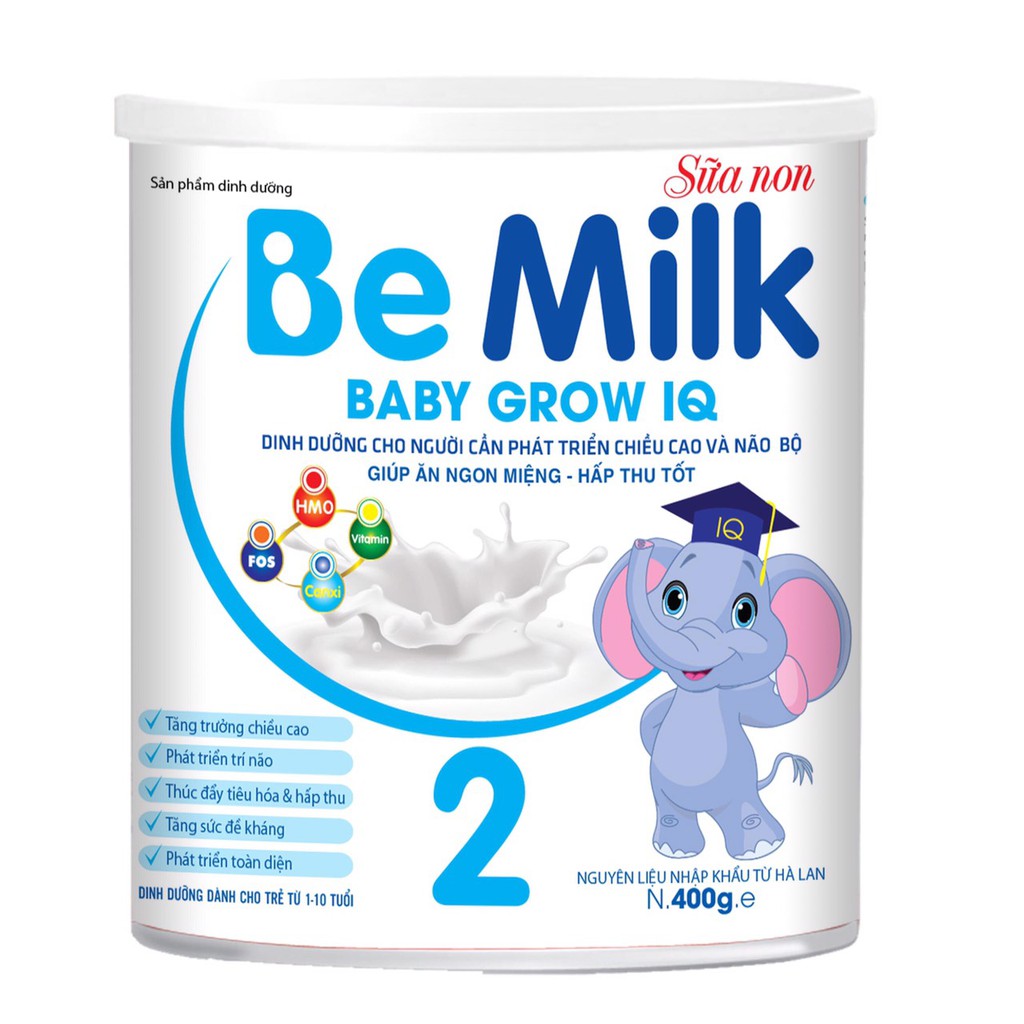[Chính hãng check mã code]Sữa non Be milk Baby Grow IQ 2 400g&800g,vacxin tăng sức đề kháng,phát triển toàn diện cho trẻ