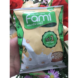 Sữa đậu nành fami nguyên chất, túi 200ml