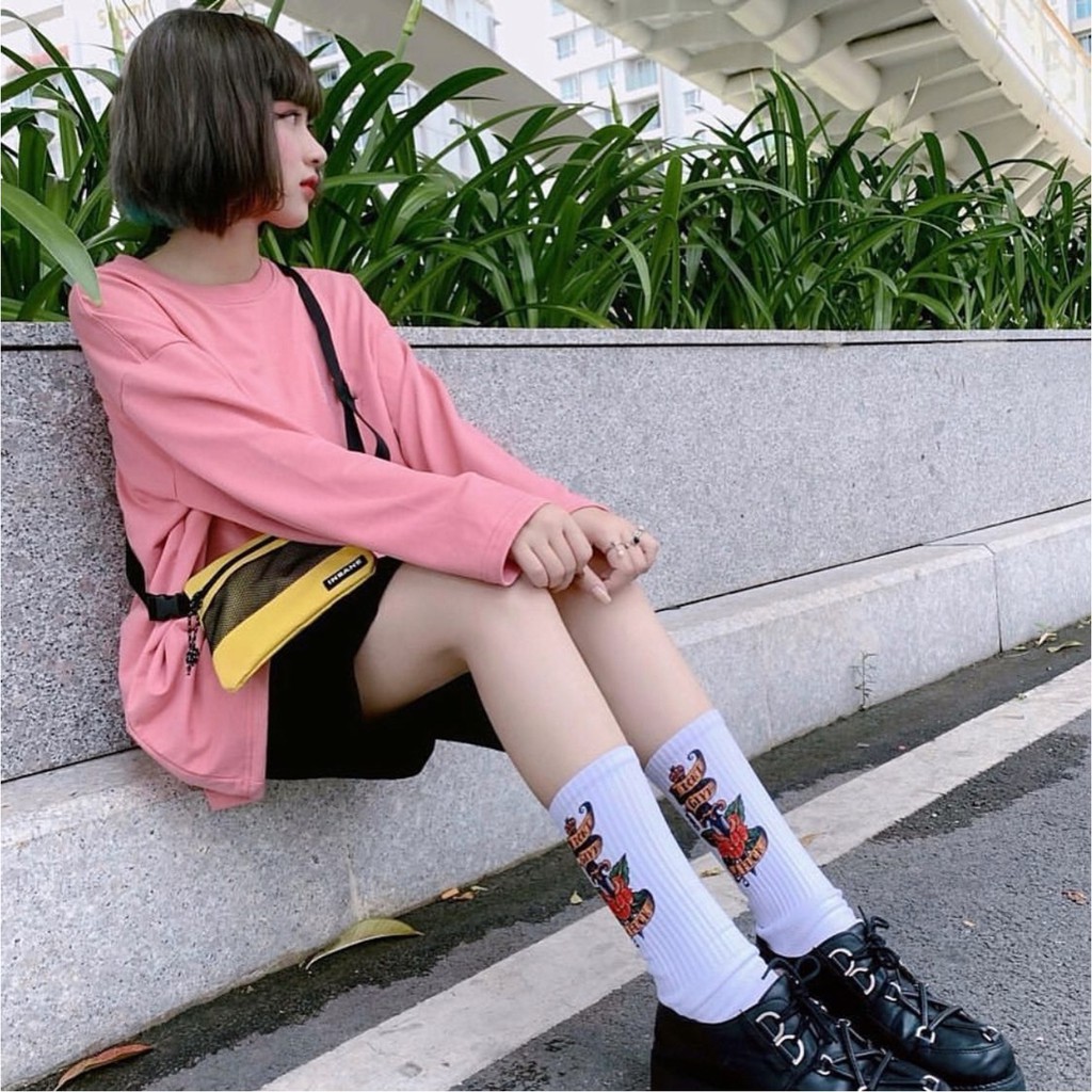 Áo Tay Dài BASIC LONG SLEEVE Màu Hồng  ❤️FREESHIP❤️ Nam nữ unisex