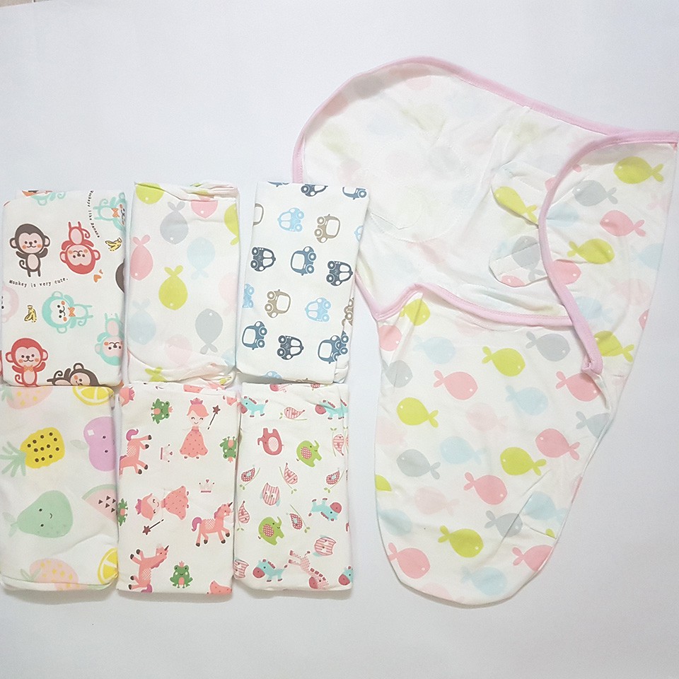 Chăn Ủ Quấn Cotton - Chăn Ủ Kén Cotton Cho Bé Sơ Sinh - BTT00709