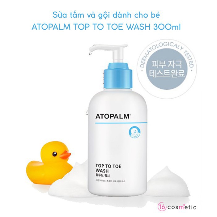 Sữa tắm gội cho bé ATOPALM TOP TO TOE WASH (Chính hãng Hàn Quốc) dung tích 300ml