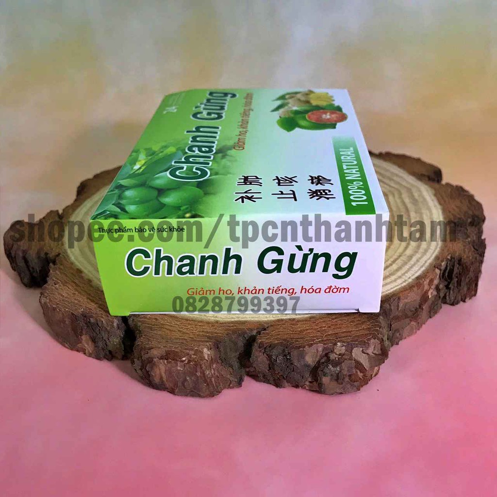 Kẹo ngậm CHANH GỪNG giảm ho, khan tiếng, ho có đờm - HỘP 24 viên