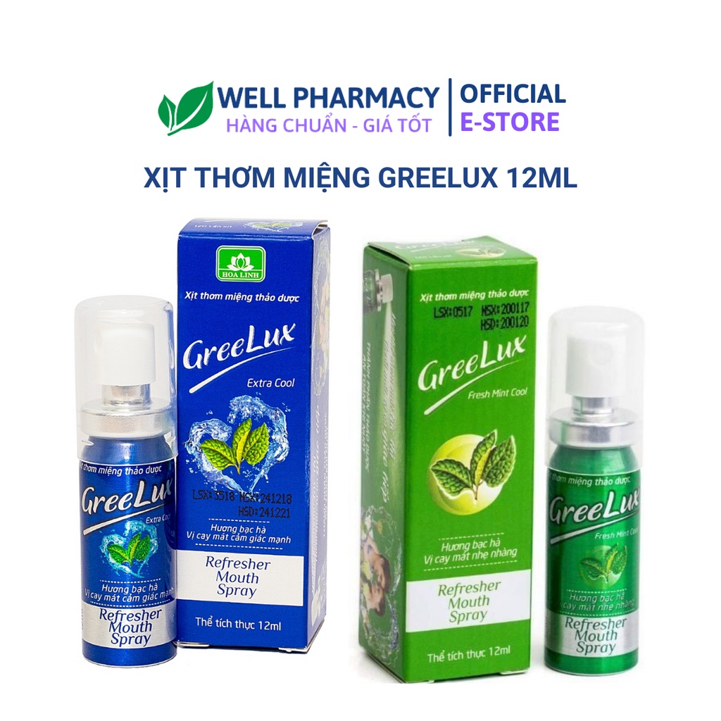 XỊT THƠM MIỆNG THẢO DƯỢC GREELUX 2 MÀU