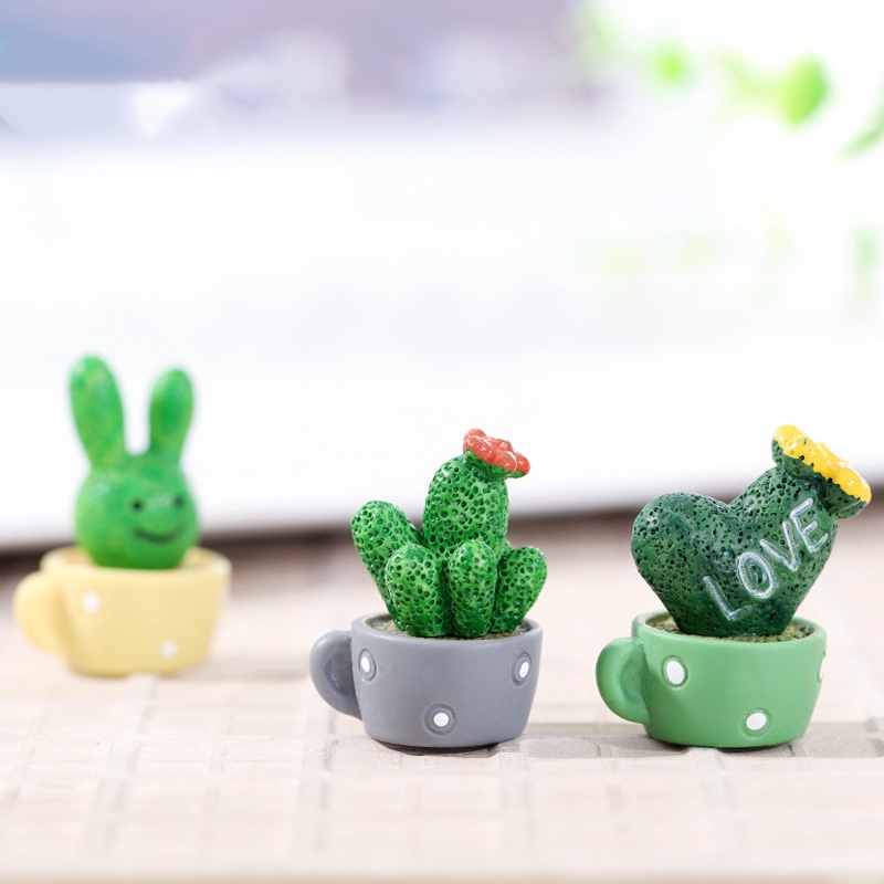 Mô Hình Cây Xương Rồng Mini Nhân Tạo Trang Trí Tiểu Cảnh/Tiểu Cảnh