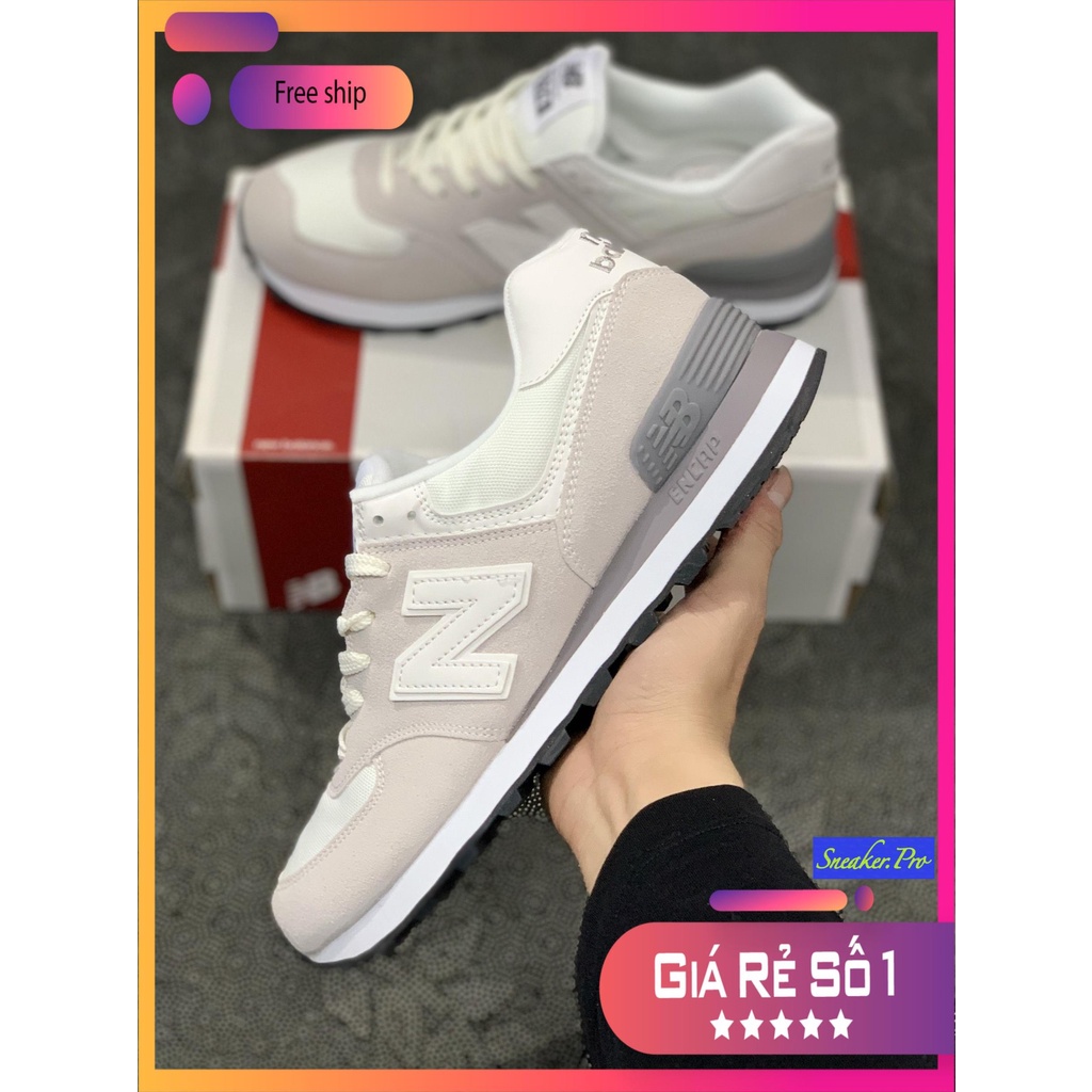 Giày thể thao nam nữ New Balance 574 xám trắng siêu hot, năng động dành cho nam nữ