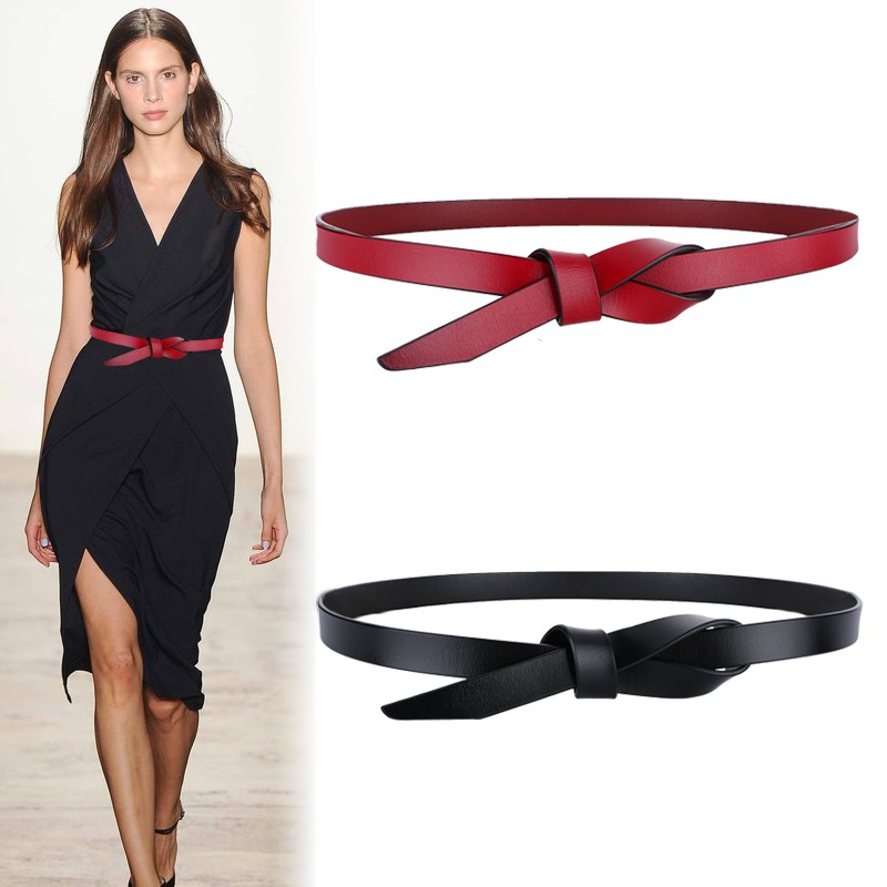 Belt Female Decorative Dress Shirt Leather Ladies Thin Leather Belt Simple Wild Korean Version Of The Sweater Trend