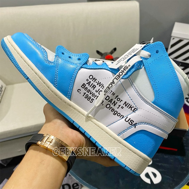 [GeekSneaker] Giày Jordan 1 UNC x Off White OW + Stock X | BigBuy360 - bigbuy360.vn