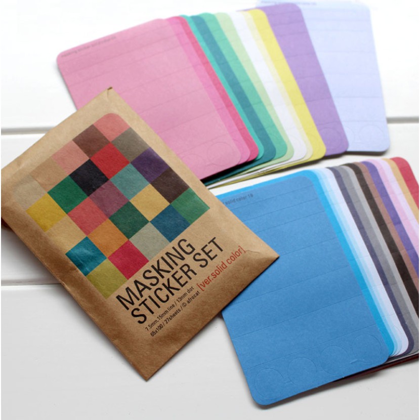 Set 27 tờ sticker giấy màu theo chủ đề - ALT012