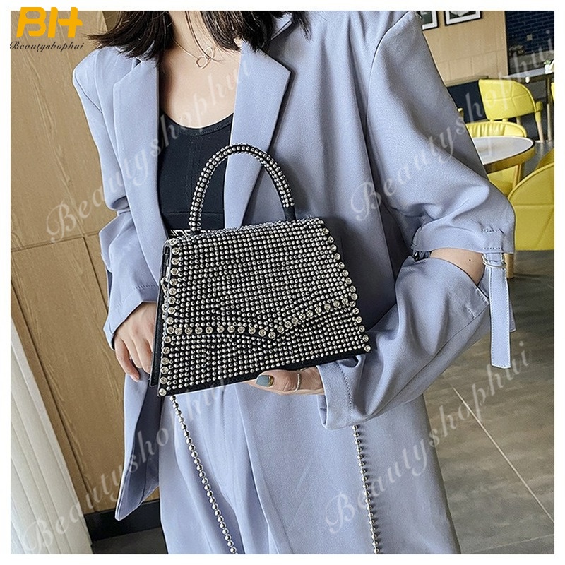 Túi Xách Đeo Vai Kiểu Vuông Đính Đinh Tán Thời Trang Dành Cho Nữ