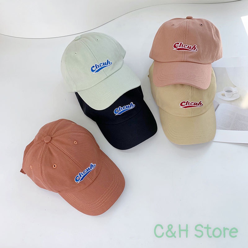 Mũ lưỡi trai nam nữ, nón kết lưỡi trai thêu chữ Chcuh form unisex phong cách Ulzzang Hàn Quốc cá tính năng động NCHCUH