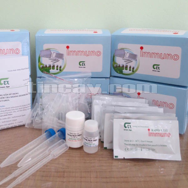 Kít xét nghiệm nhanh dư lượng chất tăng trọng Salbutamol.