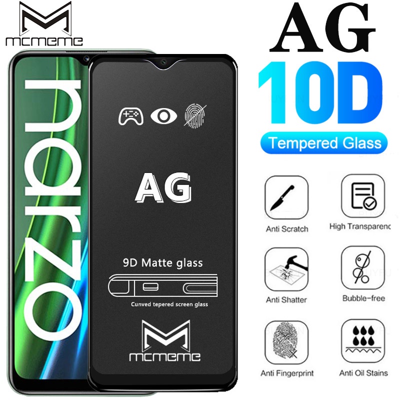 Miếng dán màn hình cường lực mặt nhám chống vân tay dùng cho Realme C53 C55 Narzo N55 50A 50i Prime 50 30A 5G