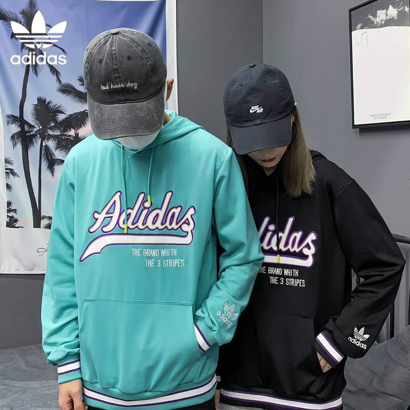 Áo Hoodie Adidas Cotton Tay Dài Dáng Rộng Cho Nam Nữ 350g