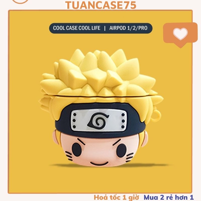 🔥 Case Ap 1/2 & Pro 🔥 Freeship 🔥 VỎ BỌC MODEL NARUTO VÀ KAKASHI Cho Tai Nghe Không Dây (Bluetooth) - Tuancase75