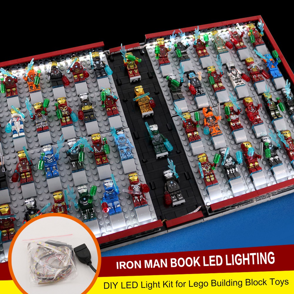 Bộ Đồ Chơi Lắp Ráp Mô Hình Iron Man Có Đèn Led Cho Bé