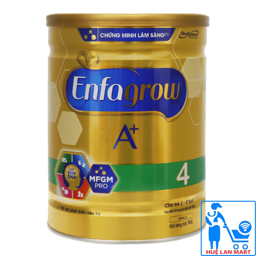 [CHÍNH HÃNG] Sữa Bột Mead Johnson Enfagrow A+ Số 4 Brain DHA+ và MFGM Pro Hộp 900g (Cho bé 2-6 tuổi)