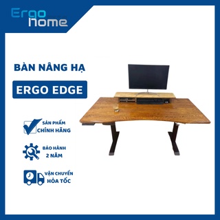 Bàn nâng hạ công thái học ergo edge thông minh tự động điều chỉnh độ cao 60 - 125cm nâng hạ êm ái, mặt bàn gỗ - ergohome