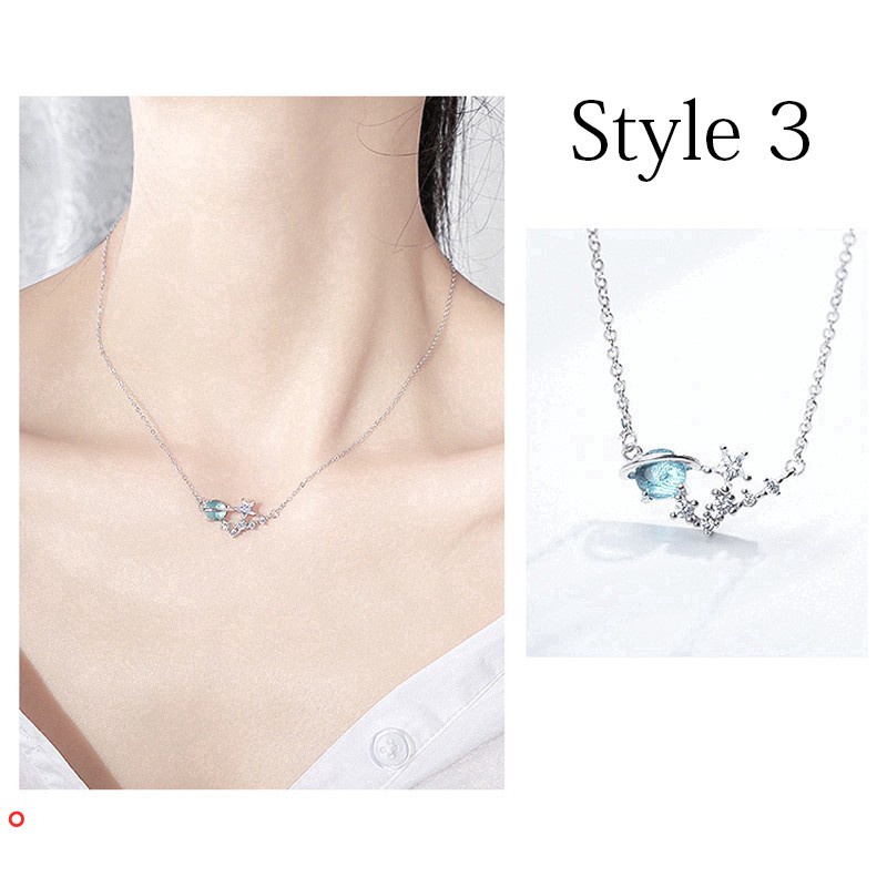 Vòng cổ mặt đính đá pha lê hợp thời trang