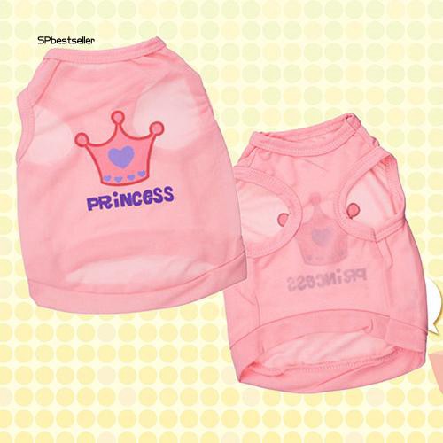 Áo thun in chữ kiểu dáng công chúa xinh xắn dành cho cún cưng