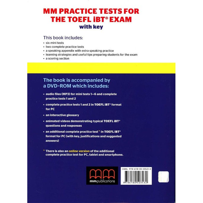 Sách - MM: MM Practice Tests For The TOEFL iBT Exam