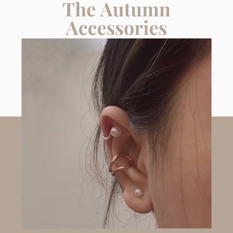 Set 3 khuyên tai đính ngọc trai nhân tạo The Autumn Accessories - SK01