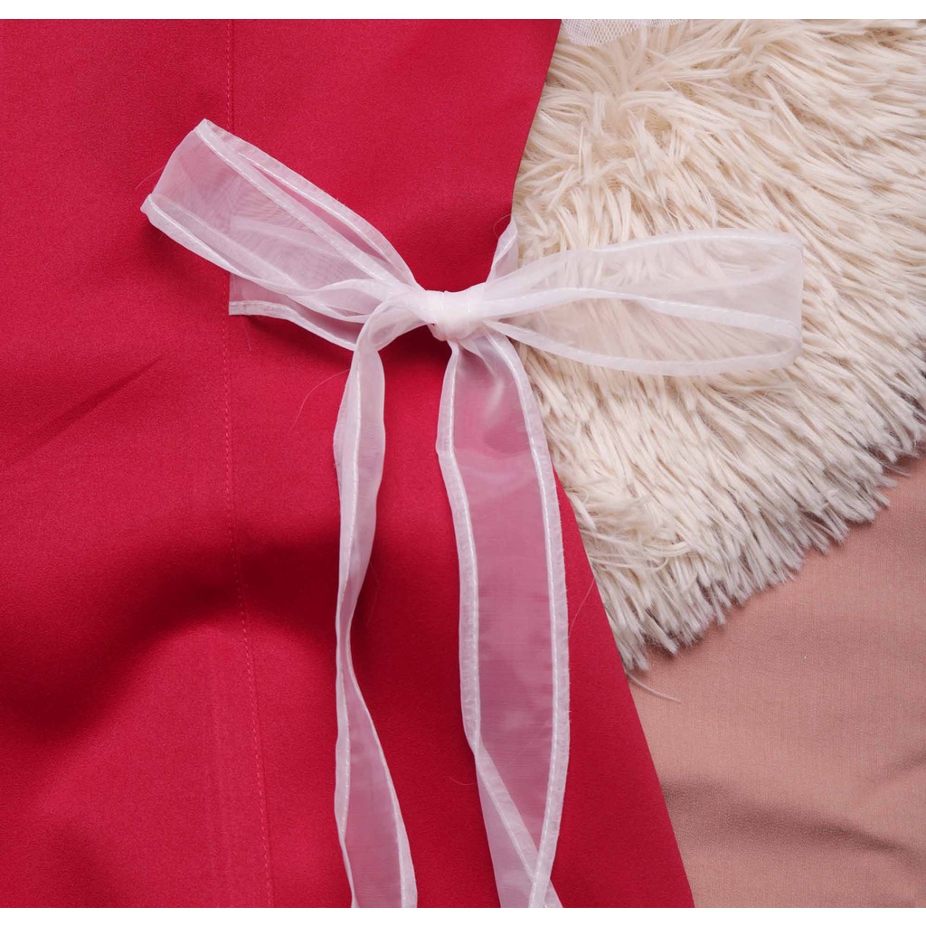 Đầm đỏ dự tiệc dáng xòe thiết kế xinh tôn dáng sáng da cho nàng chân ngắn hợp đi tiệc đi chơi - Thời trang Lux W | BigBuy360 - bigbuy360.vn