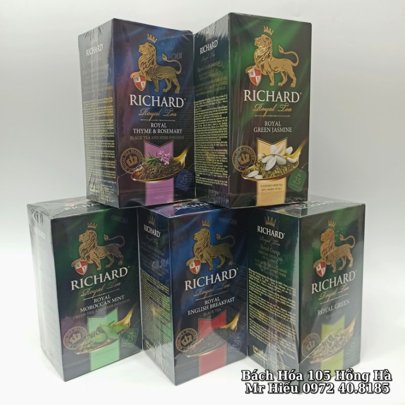 [T3/2023] Trà Richard Royal Tea hộp giấy 25 gói