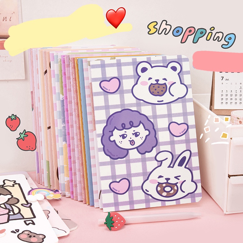 SỔ GÁY KHÂU A5 KẺ NGANG 60 Trang Phong Cách Hàn Quốc cute Tập Vở Ghi Chép Note Dành Cho Học Sinh Viết Giá Rẻ Xinh Xắn