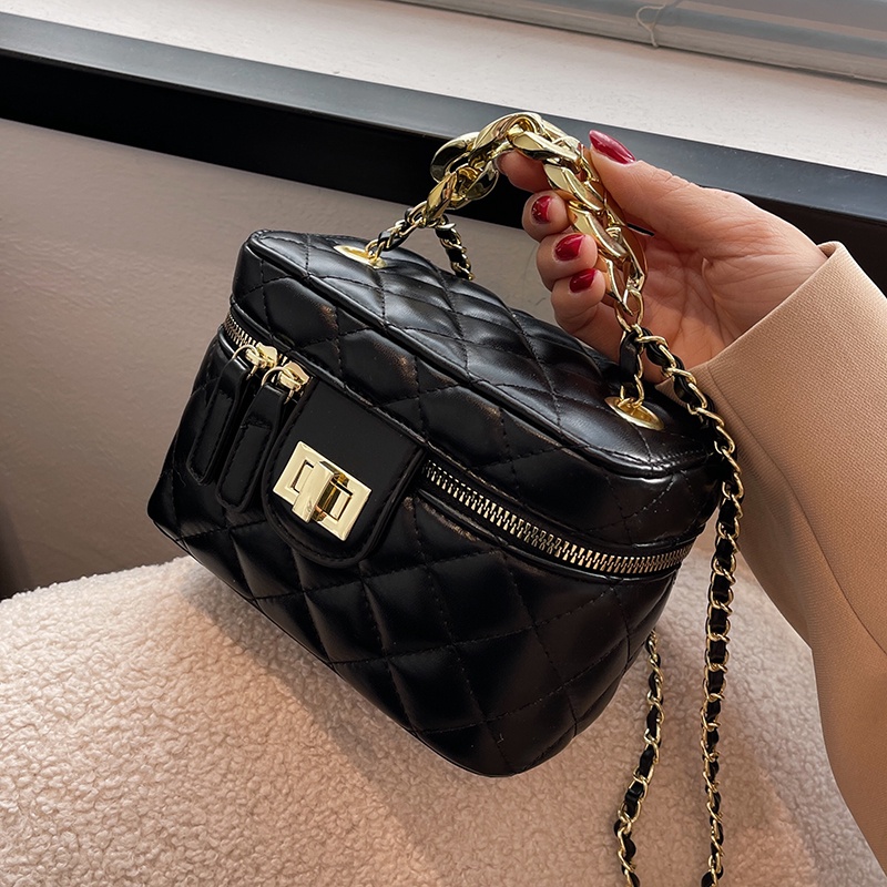 Túi Đeo JASMIN NOIR Chéo Da PU Hình Hộp Mini Đáng Yêu Cho Nữ