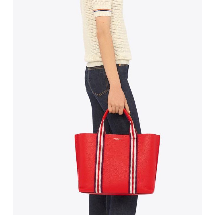 TB perry multi stripe triple- compartment tote 53242