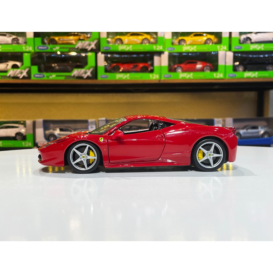 Xe mô hình siêu xe Ferrari 458 Italia tỉ lệ 1:24 hãng Burago màu đỏ