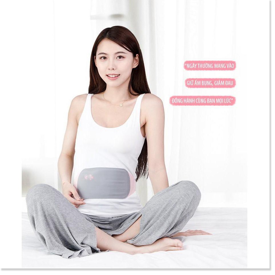 Đai Massage Quấn Bụng Kiêm Chức Năng Sưởi Ấm pin sạc 5000mAh