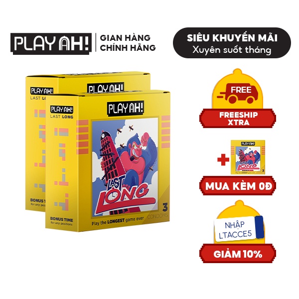 [Mua Kèm Deal 0Đ] Combo 2 Bao Cao Su PLAYAH Last Long Kéo Dài Thời Gian 2 Hộp 3 bao