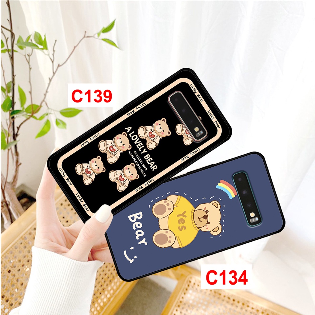Ốp Samsung S10e - S10 - S10 Plus - S10 5G in hình gấu đáng yêu,cute. ốp rẻ bền đẹp.