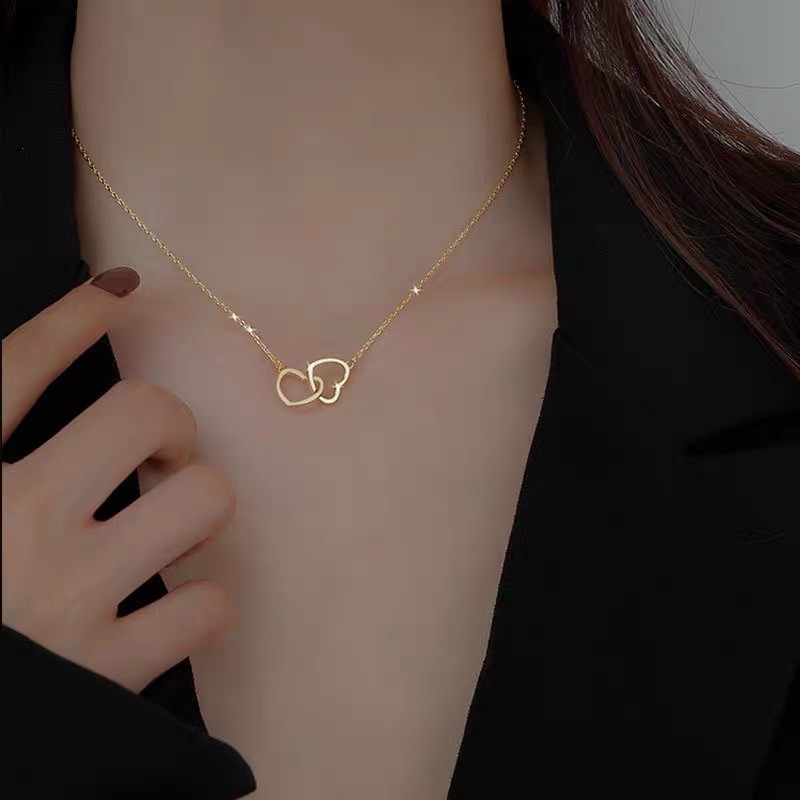 Dây chuyền tim lồng 2 màu