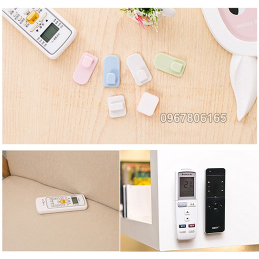 Bộ 2 móc dán tường treo điều khiển TV tiện dụng