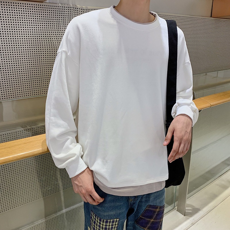 [Mẫu Mới] Áo Nỉ Cotton Dài Tay Nam Nữ Cổ Tròn Unisex Form Rộng Bo Gấu T14