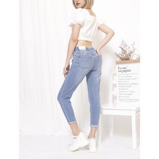 Quần Jeans Nữ Lưng Thun Cá Tính
