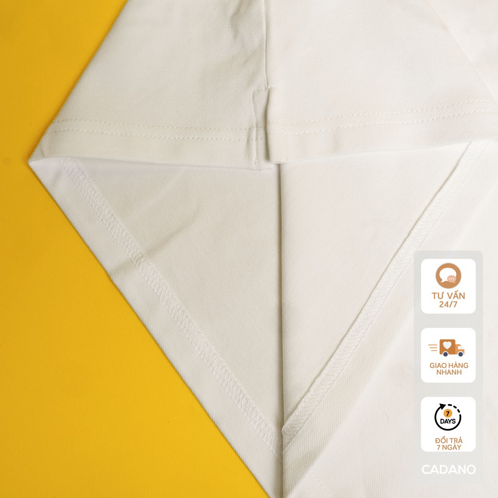 Áo thun polo nam CADANO, áo phông có cổ thêu, chất liệu cotton cá sấu CAD002