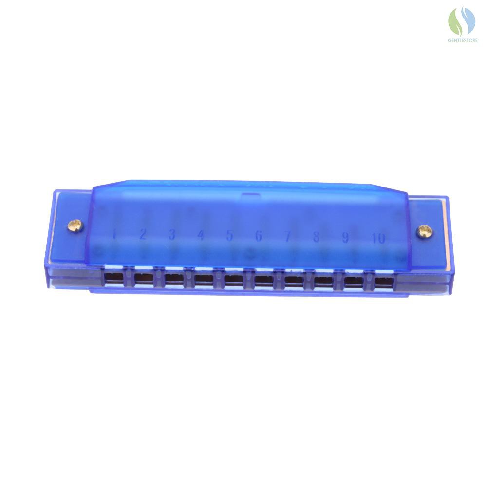 § Diatonic Harmonica 10 Holes Blues Harp Mouth Organ Key of C Reed Instrument with Case Kid Musical Toy