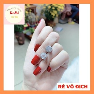 Bông tai nữ đá nụ sáng dễ đeo Freeship có mã giảm giá