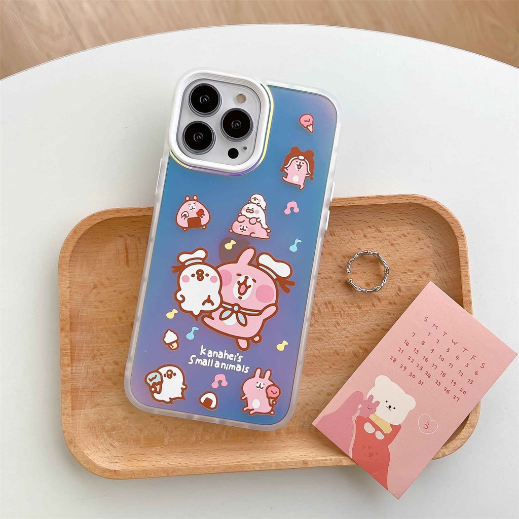 Ốp Điện Thoại Màu laser In Họa Tiết Hoạt Hình Chó kanahei Cho iphone 15 11 12 13 14 pro max i11 14 plus i14