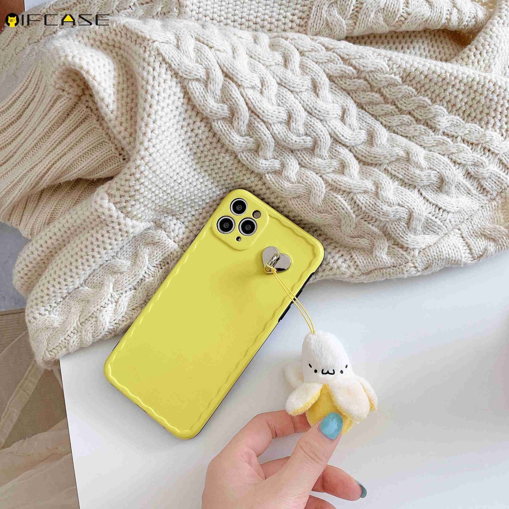 Ốp Điện Thoại Gắn Quả Chuối Nhồi Bông Đáng Yêu Cho iPhone 13 12 Mini 12 11 Pro Max Xs Max Xr X 7 8 Plus