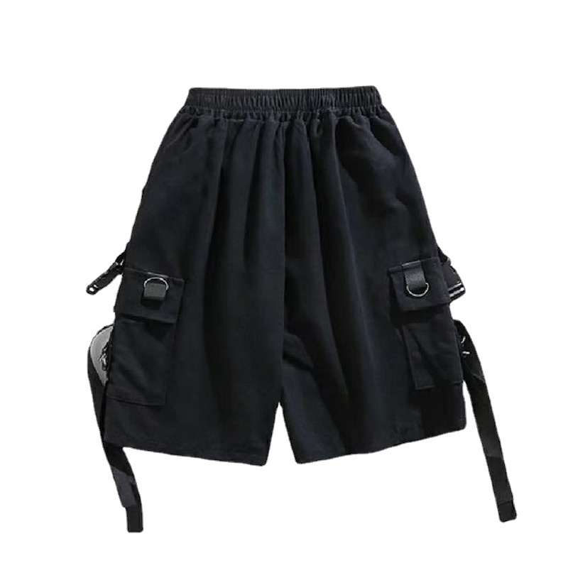 【M-4XL】Quần Short Nam Dáng Rộng Phối Túi Lớn Phong Cách Hip Hop Thời Trang Mùa Hè